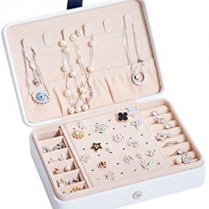 Joyero de Viaje – Caja de joyería (1 capa, Blanco)