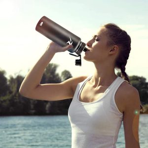 Redlemon Termo de Acero Inoxidable con Aislamiento Térmico, para Agua Fría (24 horas) o Caliente (12 horas) 1.2L