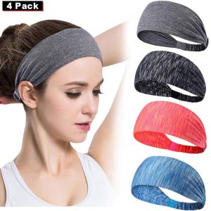 Bandas Deportivas Diademas para Cinta, LETTURE 4 Pack
