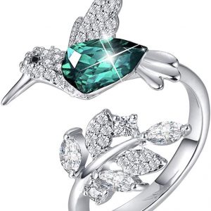 Colibrí Anillo de Cristal, Joyería Regalo para Mujeres